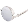 thumbnail image 3 of FEISEDY Lunettes de Soleil Rétro Gothiques Steampunk Monture Ronde en Métal Cercle Punk Inspiré Ombre Hommes B1857, 3 of 6