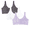 LILAC WHISPER/WHITE/CHARCOAL HEATHER, variant on Fruit of the Loom Women's Comfort Front Close Sports Bra, 3 Pack, Style 96014D