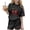 Black-A, variant on Virmaxy Cherry Print Tee and Shorts Set Girls Solid Color Loose Fit Summer Two Piece Casual Outfit for Play and Everyday Comfort, for 3-14Y Khaki