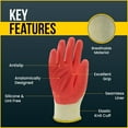 thumbnail image 6 of 200 Pairs Red Palm Latex-Coated Work Gloves - Cotton/Polyester Shell - Korean Craftsmanship, 6 of 6