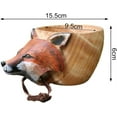 thumbnail image 4 of Hand Carved Wooden Mug, Animals Head Image Cup, Large-Capacity Rubber Wooden Water Coffee Cup, Outdoor Camping (Color: Fox), 4 of 15