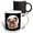 Multicolor, variant on 3drose, Funny Pug Dog with Donut Eating Sweet Cake, 11oz Two-tone Green Mug