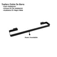 thumbnail image 2 of Toallero Sencillo Barra 30cm para Baño Rubinett Cuadrado Negro Mate Acero Inoxidable, 2 of 3