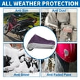 thumbnail image 7 of Unique Bargains Motorcycle Cover All Season Weather Waterproof with Storage Bag Fits Up to 96.46'' XL Purple Silver Tone, 7 of 7
