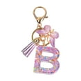thumbnail image 3 of Llavero con dijes,Llavero con letras Llavero Colgante Monedero Charms,Llavero para Bolso Mochila Decoración Mujer,Llavero con forma de mariposa y alfabeto para llave de bolso,Llavero 2 piezas, 3 of 10