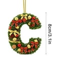 thumbnail image 1 of Christmas Tree Ornaments 2D Acrylic Monogram Pendants With Santa Hat 26 Letters For DIY Crafts And Home Decor, 1 of 5