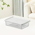 thumbnail image 4 of Hauiodp Flat Plastic Box for Kitchen&Refrigerator, Transparent Food Storage Container, Plastic Refrigerator Organizer, Fridge Storage Containers for Fruit, Yogurt, Snacks, 4 of 6