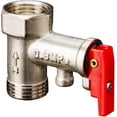 thumbnail image 1 of Water Heater Pressure Relief Valve, Safety Valve, Nickel Plated Brass Safety Valve, Suitable for Electric Water Heater 0.8 MPa Red Tokaneit, 1 of 4