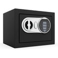 thumbnail image 1 of Caja de seguridad y bloqueo Teclado de seguridad electrónica digital Mini cajas fuertes pequeñas con caja de seguridad negra para uso comercial en viajes de oficina en el hogar, 0.236 pies cúbico, 1 of 5