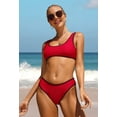 thumbnail image 3 of Women Bikini Set Push Up Padded Halter Camisole Top with Bikini Bottom, 3 of 7