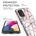 thumbnail image 2 of Samsung Galaxy A42 5G Case, Rosebono Hybrid Bling Glitter Sparkle Laser Pink Polygon Geometric Marble Graphic Fashion Cute Colorful Skin Cover Case for Samsung Galaxy A42 5G, 2 of 5
