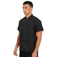 thumbnail image 3 of Doomiva Unisex Chef Coat Pressional Hotel Kitchen Chef Jacket Men Women Restaurant Canteen Working Uniform 02-Black 3XL, 3 of 7