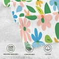thumbnail image 5 of Yayeee 2 Pack Hand Towels for Bathroom 100% Cotton 16" x 28" Soft Absorbent Kitchen Towel, Retro Blue Floral, 5 of 7