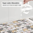 thumbnail image 3 of Dish Drying Mat, Comic Style Color Line Cartoon Cat Highly Absorbent Drying Matt Kitchen Counter, Dish Mat Drying Pad Dishes Drainer Mats for Kitchen Counter or Sink, 16 x 18 inch, 3 of 6