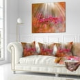 thumbnail image 2 of Designart Sunrays over Little Red Flowers - Floral Throw Pillow - 18x18, 2 of 4