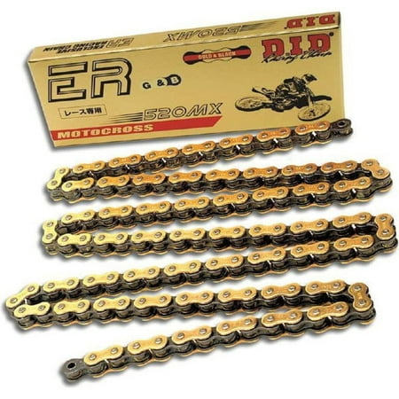 DID 520 MX Chain 120 Links Gold/Black for Street Motorcycle - Walmart.com