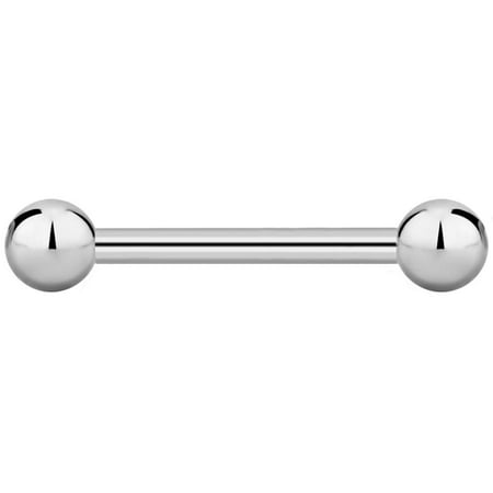 - 14g - 16g Titanium Straight Barbell Body Piercing Jewelry (Sold Individually)