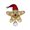 Red, variant on PuSpu Christmas Tree Topper Star LED 25x30cm White Iron 1pc Snowy Glow 3D Foldable Rustic Xmas Decor Light