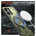 thumbnail image 6 of Compatible with Motorola Edge 2024 Case, Hybrid Slim Phone Cases Fit for Motorola Edge 2024, Compatible with MagSafe Magnetic Ring Stand Rugged Case, Shockproof Protective, Olivegreen, 6 of 6