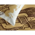 thumbnail image 4 of Ambesonne Rock Music Quilted Bedspread Set 3 Pcs, Vintage Sketch Art, Queen Size, Pale Coffee Brown, 4 of 5