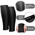 thumbnail image 3 of 3 Pairs Calf Compression Sleeves for Men And Women Football Leg Sleeve Footless Compression Sock for Running Athlete Cycling, 3 of 7