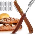 thumbnail image 2 of Bread Lame Slashing Tool Dough Scoring Cutter with 10 Blades and Protection Cover Durable Bread Slicing Slashing Cutter Portable Baker Cuter Set Straight and Curved Cut for Bread, 2 of 11