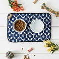 thumbnail image 4 of Design Imports Nautical Blue and Off White Lattice Paw Pet Mat, 4 of 4