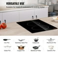 thumbnail image 4 of VEVOR Built in Electric Stove Top, 20 x 11.6 inch 2 Burners, 240V Glass Radiant Cooktop with Sensor Touch Control, Timer & Child Lock Included, 9 Power Levels for Simmer Steam Slow Cook Fry, 4 of 9