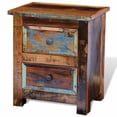 thumbnail image 4 of vidaXL Nightstand with 2 Drawers Solid Reclaimed Wood, 4 of 5