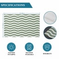 thumbnail image 5 of Sage Green Water Ripple Placemats Set of 6,Wipeable Washable Table Mats for Dining Tables, Abstract Modern Striped Place Mats for Kitchen Event Party Tabletop Decor, 5 of 9