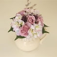 thumbnail image 4 of Generic Rose Hydrangea Flowers Bouquet Bunch Home Wedding Party Gift PICK Rosa claro, 4 of 7