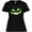AB-Black, variant on Inktastic Wide Grinning Pumpkin Face in Lime Green Glow Women's Plus Size T-Shirt