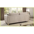 thumbnail image 5 of Leena Contemporary Beige Upholstered Sofa with Gold Accents - Solid Wood Frame for Living Room, 5 of 5