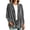 Gray, variant on Women's Open Front Plush Cardigan, Long Sleeve plain Casual Shawl Lapel Mid Length Coat with Pockets travel outfits for women Purple M