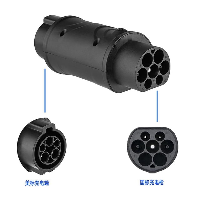 New Energy Electric Vehicle Charging Converter Head Sae J1772 32a Us Standard To Gb/t Portable Adapter