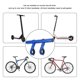 thumbnail image 4 of Naiovety Extensor de manillar de bicicleta con abrazaderas dobles soporte de extensión estante de montaje Universal al aire libre ciclismo de Ciclismo Azul Aleación de aluminio Naiovety OD020549-03B, 4 of 6