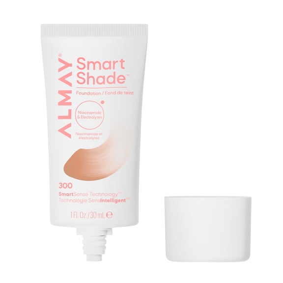 Almay Smart Shadeâ„¢ Foundation Face Makeup, Oil-Free, Non-Comedogenic, Vegan, 300 Cool Medium, 1 fl oz