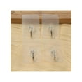 thumbnail image 6 of 1/2/4/6 Pack Wall Hooks 22lb(Max) Transparent Reusable Seamless Hooks, Waterproof and Oilproof, Bathroom Kitchen Heavy Duty Self Adhesive Hooks, 6 of 6
