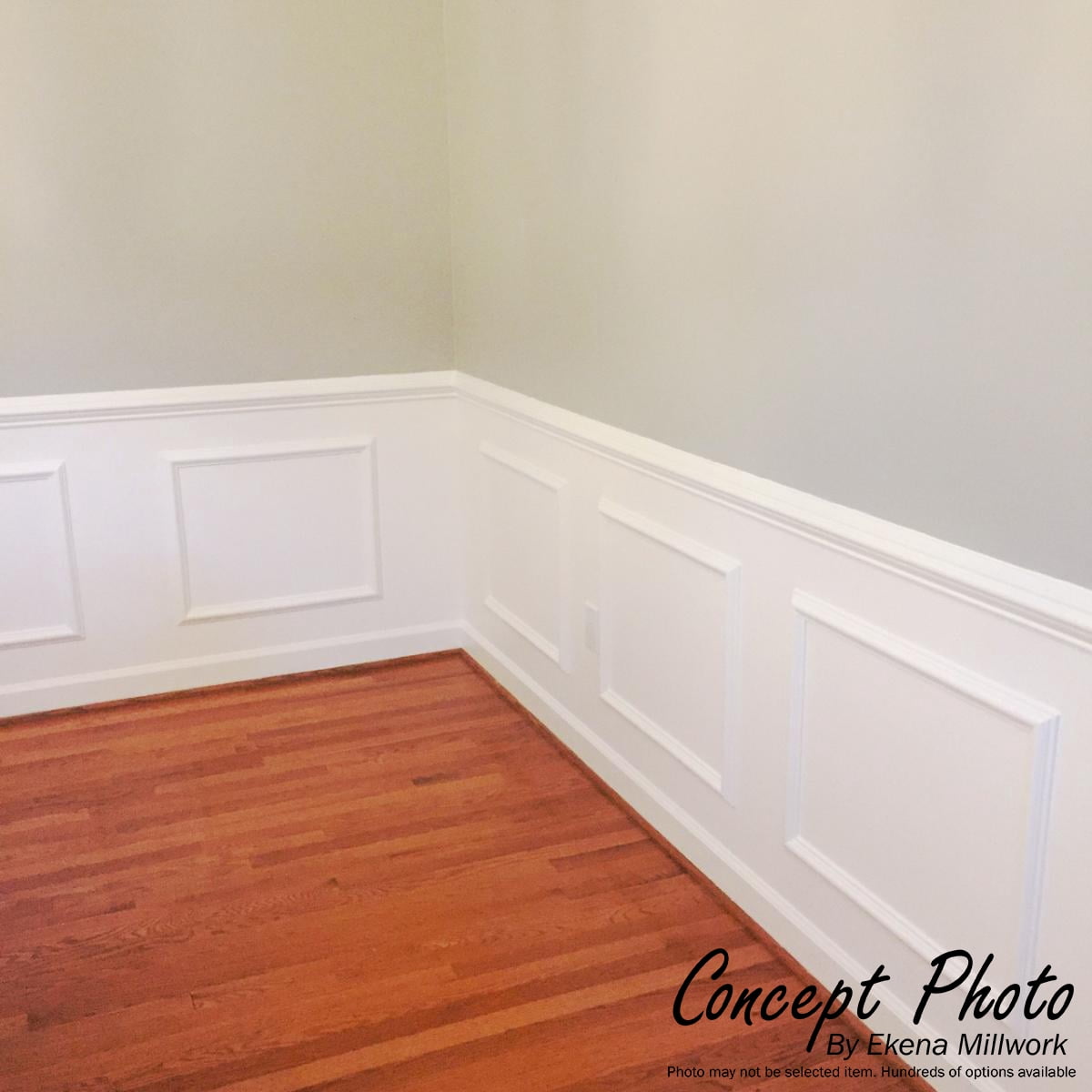 8"W x 16"H x 1/2"P Ashford Molded Scalloped Wainscot Wall Panel