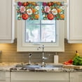thumbnail image 2 of Yayeee Kitchen Valance Rod Pocket 54" x 18" Living Room Window Curtain, Pink Floral Tomatoes, 2 of 6