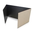 thumbnail image 2 of 12 x 48 Study Carrel Black Corrugated Bulk Pack of 12, 2 of 7