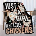 thumbnail image 2 of Yibo Chickens Blanket Just A Girl Who Loves Chickens Blanket Ultra Soft Farm Lover Blanket for Couch Bed Sofa Gift for Chickens Lovers for All Seasons Chickens Decor for Girls, 2 of 7