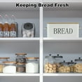 thumbnail image 6 of Hvxrjkn Bread Box with Bamboo Cutting Board Lid and Handle Metal Bread Storage Container Vintage Organizer 30x18.5x13.5cm for Countertop, 6 of 8