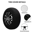 thumbnail image 2 of Goofa Violet Glitter Pattern Universal Tire Cover for Jeep, SUV, Truck, and Trailer – Waterproof, UV-Resistant,Easy to Install, Fits 14"-17" Tires-16 inch, 2 of 6
