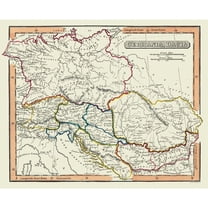 Historic Map - Europe Germania Dacia - Fenner 1830 - 28.30 x 23 - Vintage Wall Art