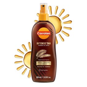 Carroten Intensive Tanning Oil Spray | Browning Tan Accelerator | Vitamin E and Carrot & Coconut Oils | Water-Resistant, Silky Hydration | Coconut Fragrance | Made in Greece | 6.7 oz