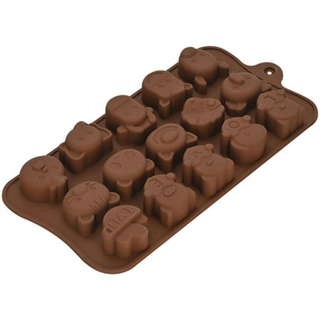 

Hadanceo Chocolate Mold Non-sticky Easy Demoulding DIY Food-grade Silicone Cartoon Love Heart Numbers Candy Mould Baking Tools