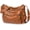 Bronze, variant on Lightweight Leather Multi-Pocket Bag for Women - Retro Sling Medium Travel Purses