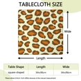 thumbnail image 2 of Cream and Brown Of Leopard Print Square Fitted Tablecloth with Elastic Edge,Square Table Cover,Washable Elastic Table Cover for Home Kitchen Party Decor 34"x34", 2 of 6