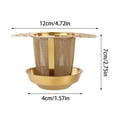 thumbnail image 3 of Lace Tea Maker Stainless Steel 304 Tea Filter | Floral Design Loose Leaf Tea Infuser | Rust-Proof Tea Separator for Herbal Green Black Tea Brewing | Easy to Use Multifunctional Tea Strainer, 3 of 6